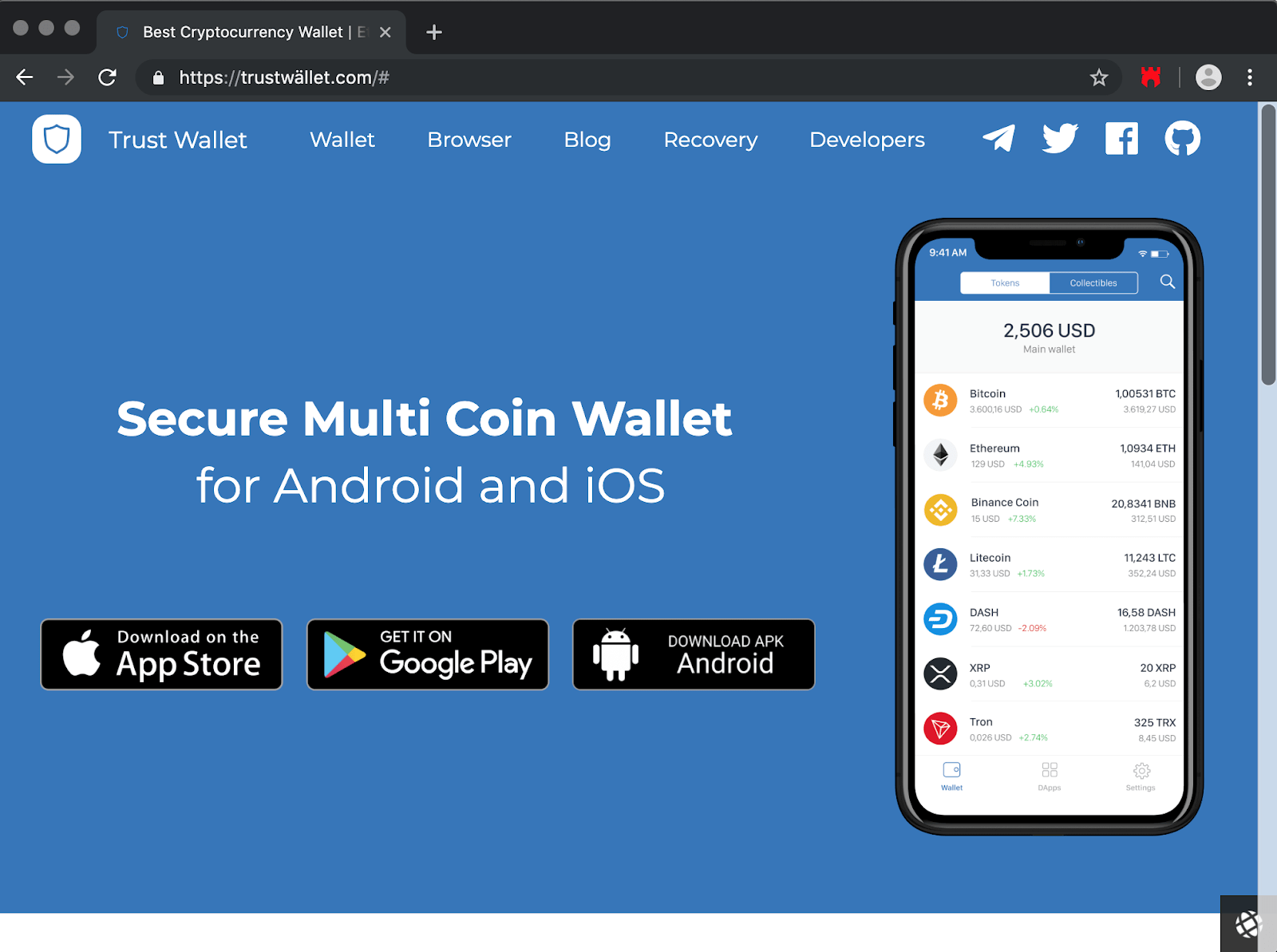 Phishing Clone: Trust Wallet Recovery Service Phishing Attack
